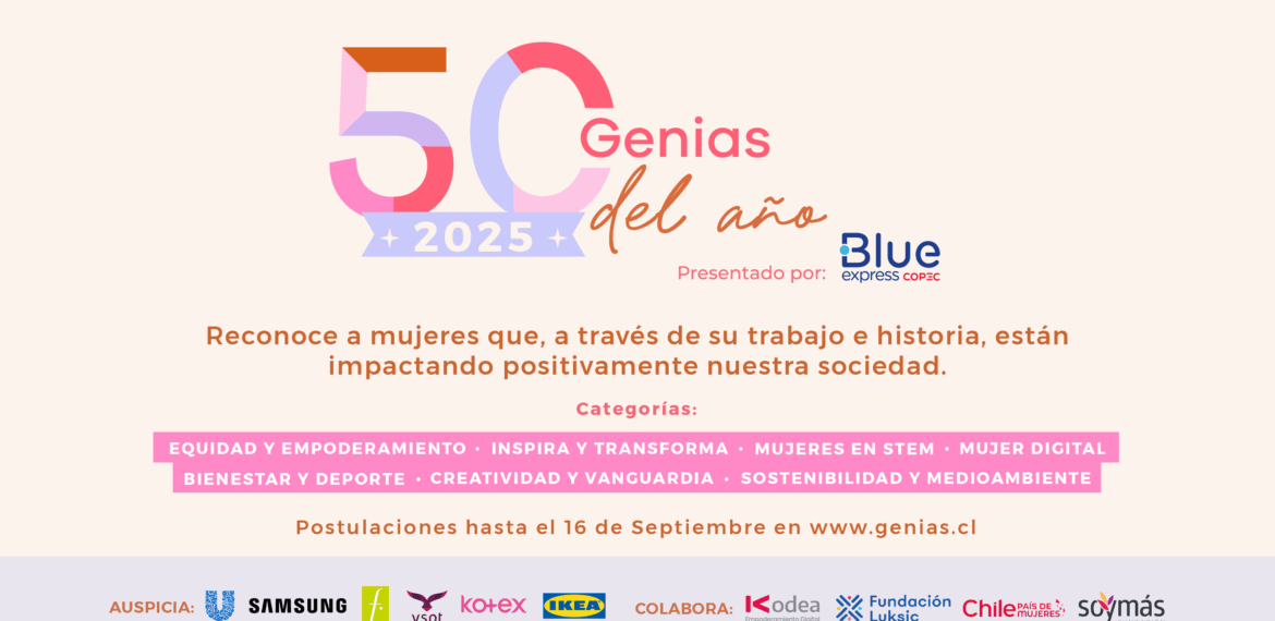 Se abren las postulaciones para la tercera edición de "50 Genias del año"